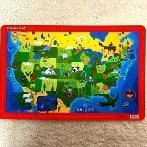 ☀️ 2/$10 Crocodile Creek "United States" Children's Placemat